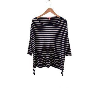 LILLY PULITZER Elba Sweater -Coastal Shell Stripe-Navy. Size XS